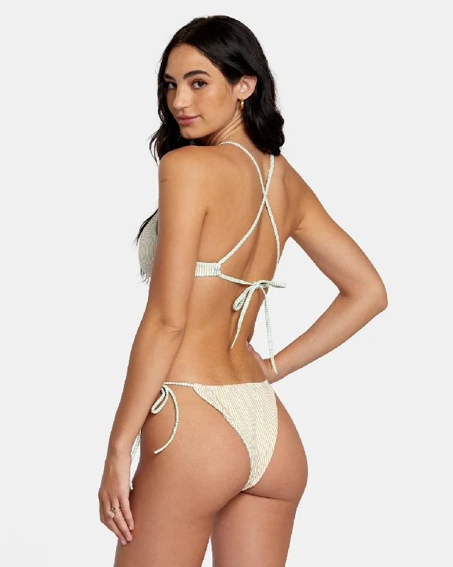 Tri Stripe Reversible Skimpy Bikini Bottoms - Multi Padded bikini top, Comfortable, Supportive, Trendy